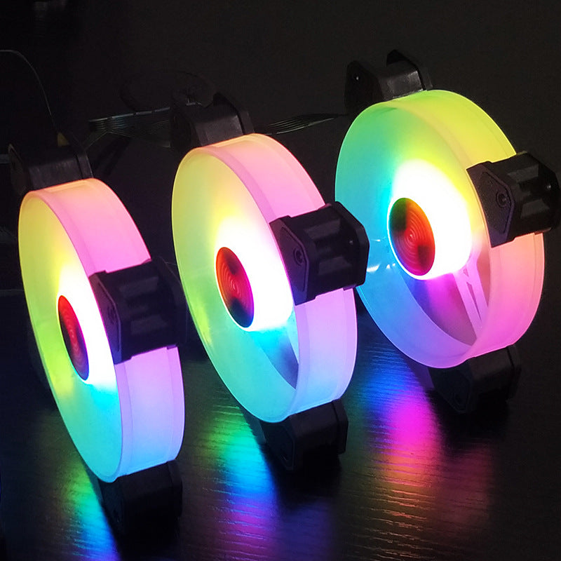CPU cooling water cooling fan with vibrant RGB lighting for efficient cooling and aesthetic appeal.