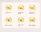 Microcurrent Facial Massager with 3D Roller Neck and Face Slimmer Rechargeable Double Chin Reducer V face Lift Device