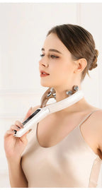 Microcurrent Facial Massager with 3D Roller Neck and Face Slimmer Rechargeable Double Chin Reducer V face Lift Device