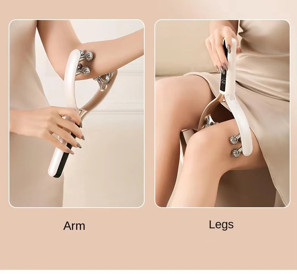 Microcurrent Facial Massager with 3D Roller Neck and Face Slimmer Rechargeable Double Chin Reducer V face Lift Device