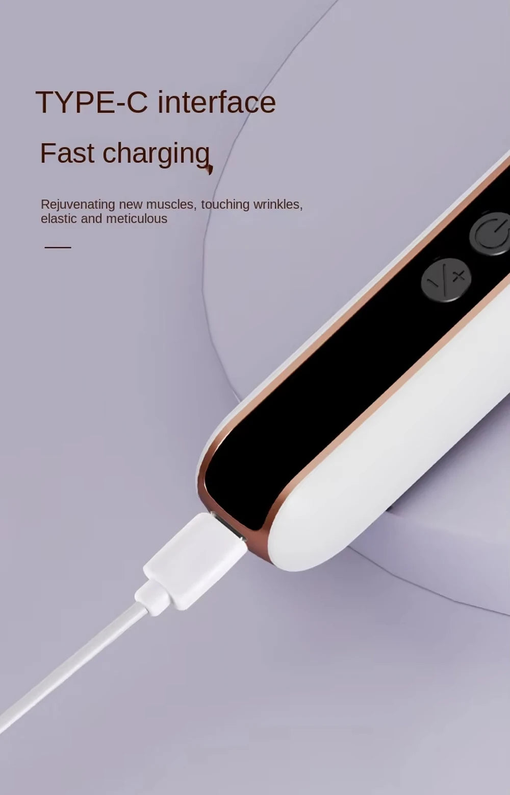 Microcurrent Facial Massager with 3D Roller Neck and Face Slimmer Rechargeable Double Chin Reducer V face Lift Device