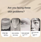 Microcurrent Facial Massager with 3D Roller Neck and Face Slimmer Rechargeable Double Chin Reducer V face Lift Device