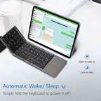 Portable Foldable Folding Keyboard Mini Wireless Bluetooth Keyboard Touchpad Keyboard for Windows Android IOS Tablet Ipad Phone